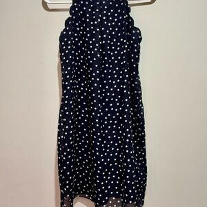 by & by Dark Blue Dress with White Dots